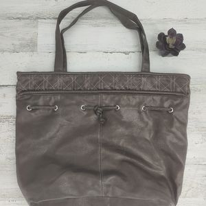 ⚡Emili M Brown Faux Leather Tote Purse Bag